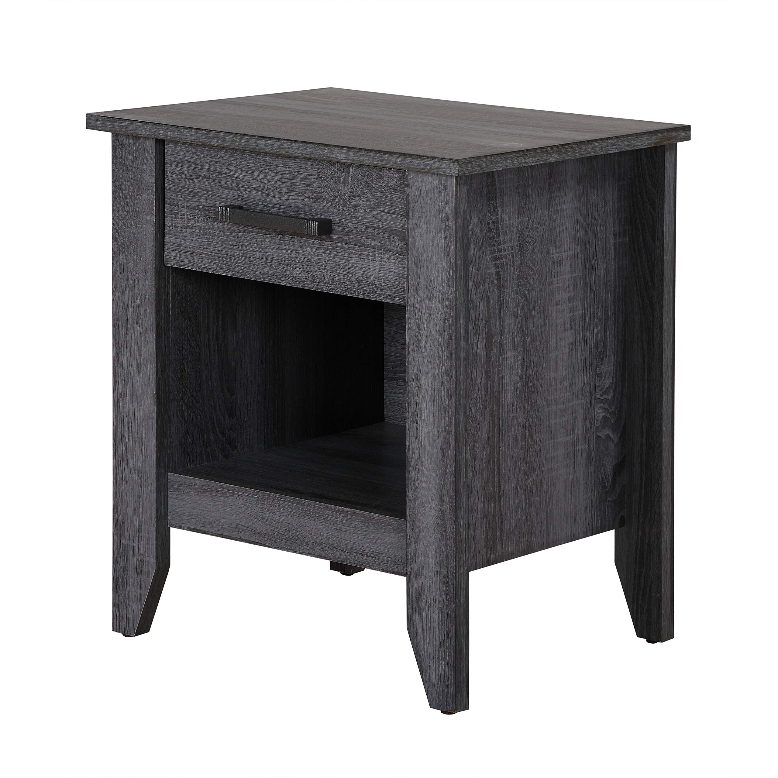 Premium Sandalwood Nightstand with Drawer - Glory Furniture G054-N - Elegant Bedside Table for Bedroom, Living Room & Guest Room