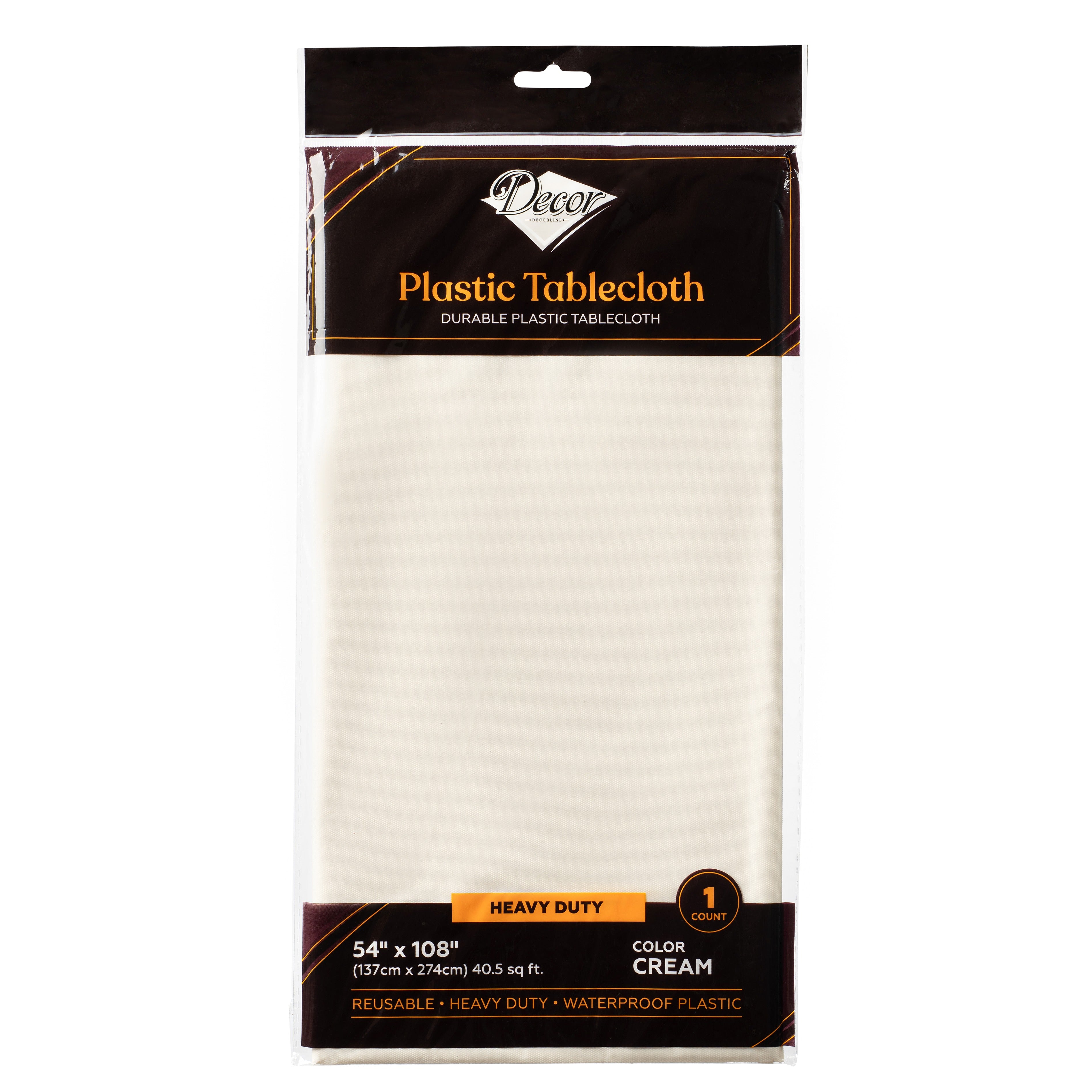 Premium Plastic Tablecloth - 54