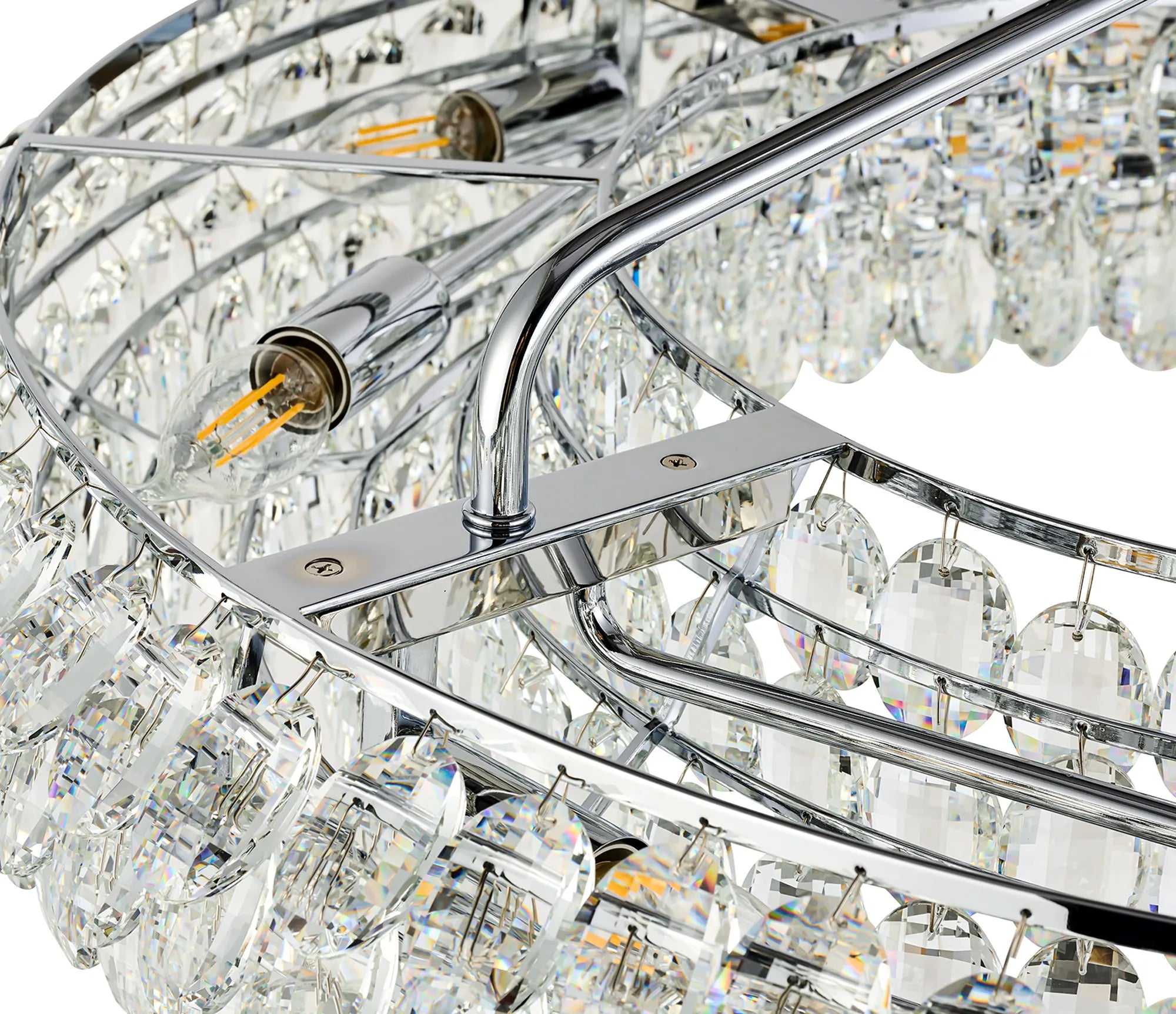 Consten Semi Flush Ring Ceiling Light Fixture with E14 Socket - Perfect for Bedroom, Hallway & Small Space Lighting