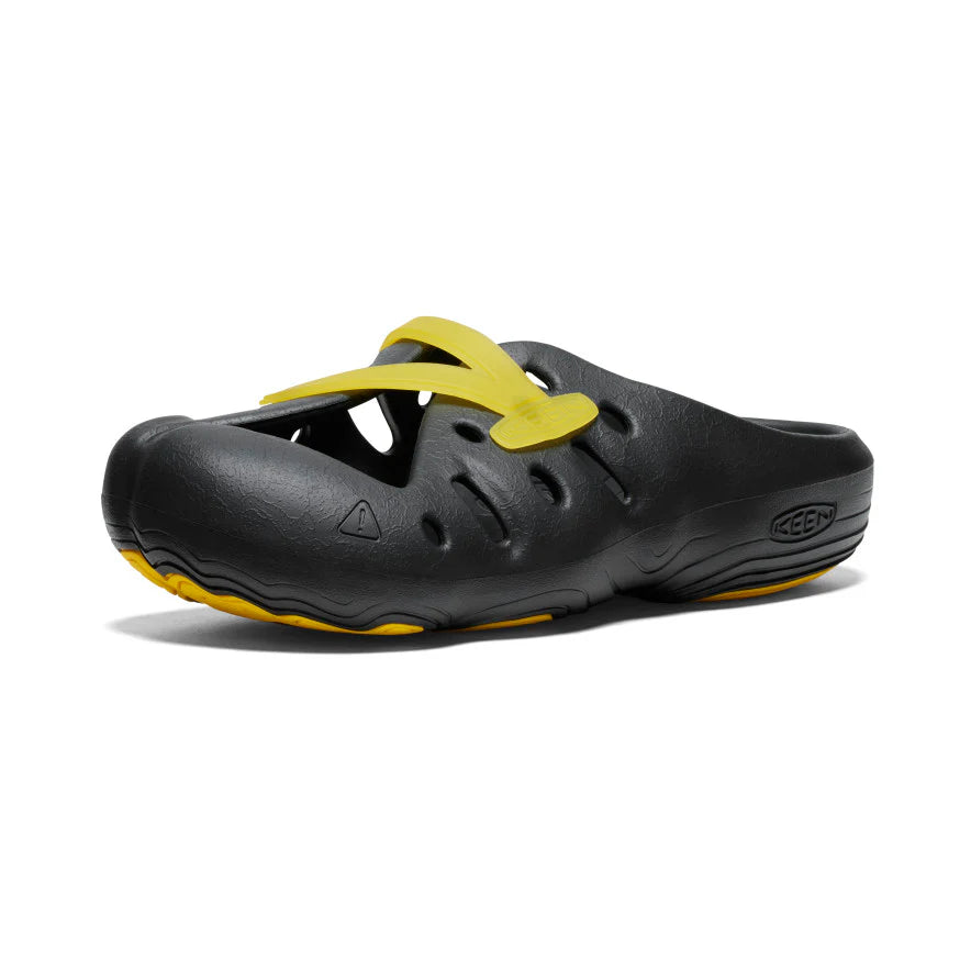 YOGEEZ Comfortable Clogs for Men & Women - Black/Keen Yellow - Slip-Resistant Garden Shoes for Outdoor, Beach, and Pool Use