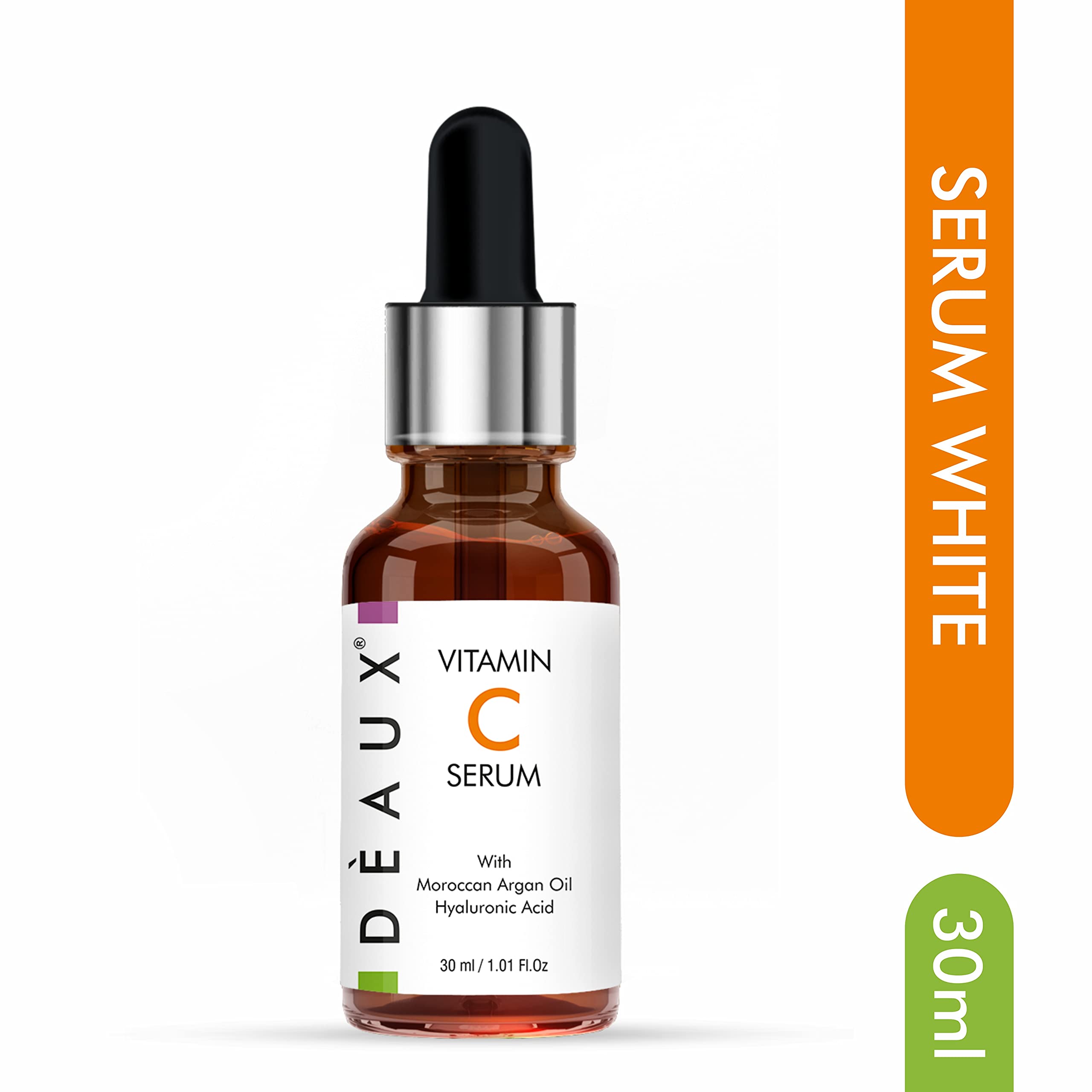 DEAUX Japan Vitamin C Brightening Serum with Moroccan Argan Oil & Hyaluronic Acid - 30ml for Acne, Dark Spots & Hyperpigmentation | Anti-Aging Face Treatment for Glowing Skin | Day & Night Skincare Routine