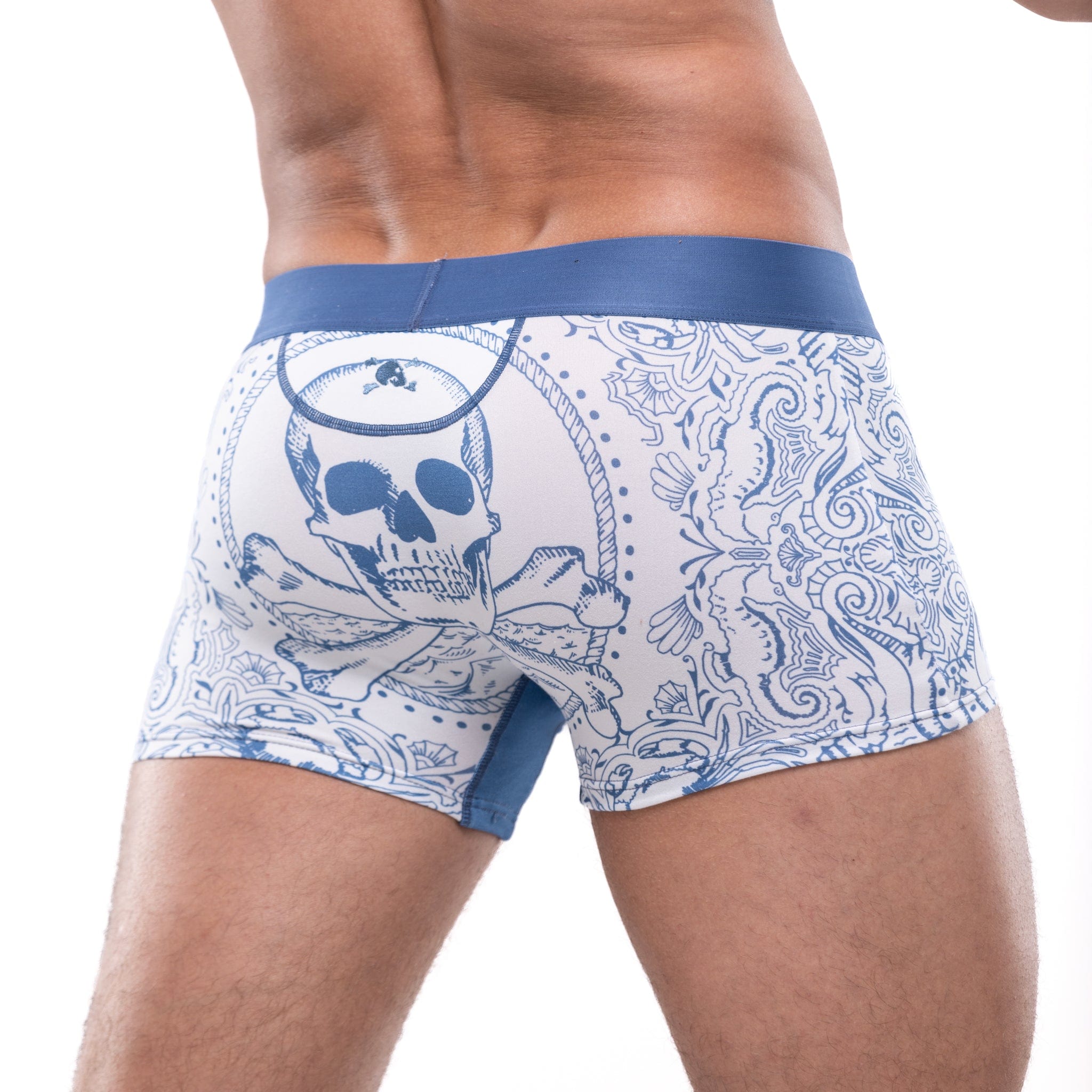 Nautical Bandana Swim Trunk for Men - Quick Dry Beach Shorts with Adjustable Waistband - Perfect for Swimming, Surfing, and Summer Vacations