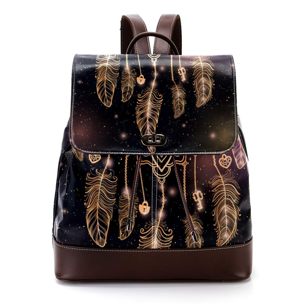 Stylish PU Leather Backpack for Men & Women - Waterproof Laptop Backpack for College, Work & Travel - Durable Unisex Shoulder Bag with Multiple Pockets - Perfect for Students, Professionals & Commuters