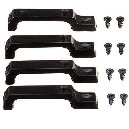 4Pcs ABS Plastic Black Door Handles for 1/10 RC Crawler Car - Durable Remote Control Accessories & Replacement Parts | Perfect for Off-Road RC Models, DIY Upgrades, and Crawler Car Customization