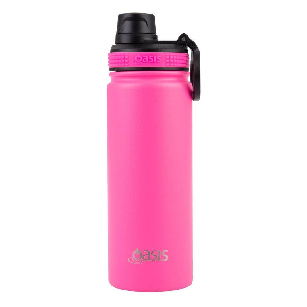 Oasis 550ml Insulated Challenger Water Bottle - Leak Proof, BPA Free Stainless Steel Thermos for Gym, Hiking & Outdoor Activities - Neon Pink