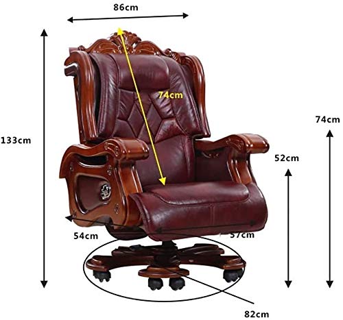 Premium Ergonomic Executive Office Chair - Adjustable Swivel Desk Chair with Lumbar Support, Armrests & Reclining Function - High Back Thickened Padding for Comfort - Ideal for Home Office, Conference Rooms & Executive Workspaces