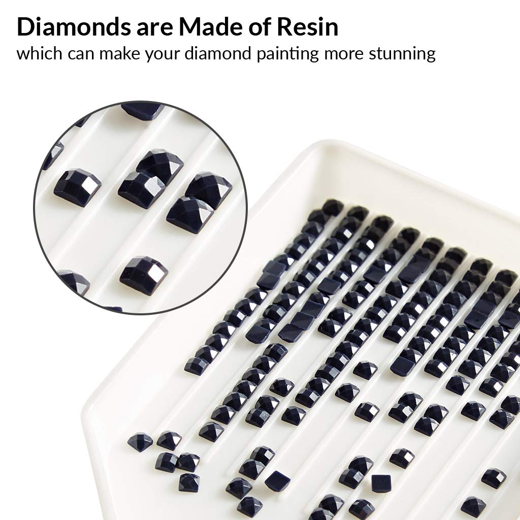 5,000pcs Glow in The Dark Diamond Painting Beads - Square Resin Replacement Drills for DIY Diamond Art Kits (White) - Perfect for Home Decor, Gifts & Craft Projects