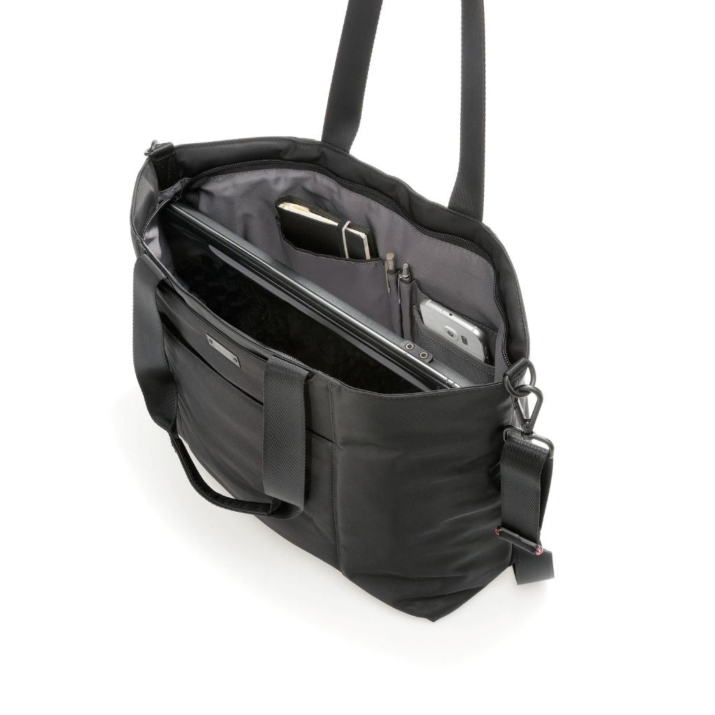 Hedgren Swing Large RFID Blocking Tote Bag for Women - Stylish & Secure Black Handbag for Work, Travel & Everyday Use
