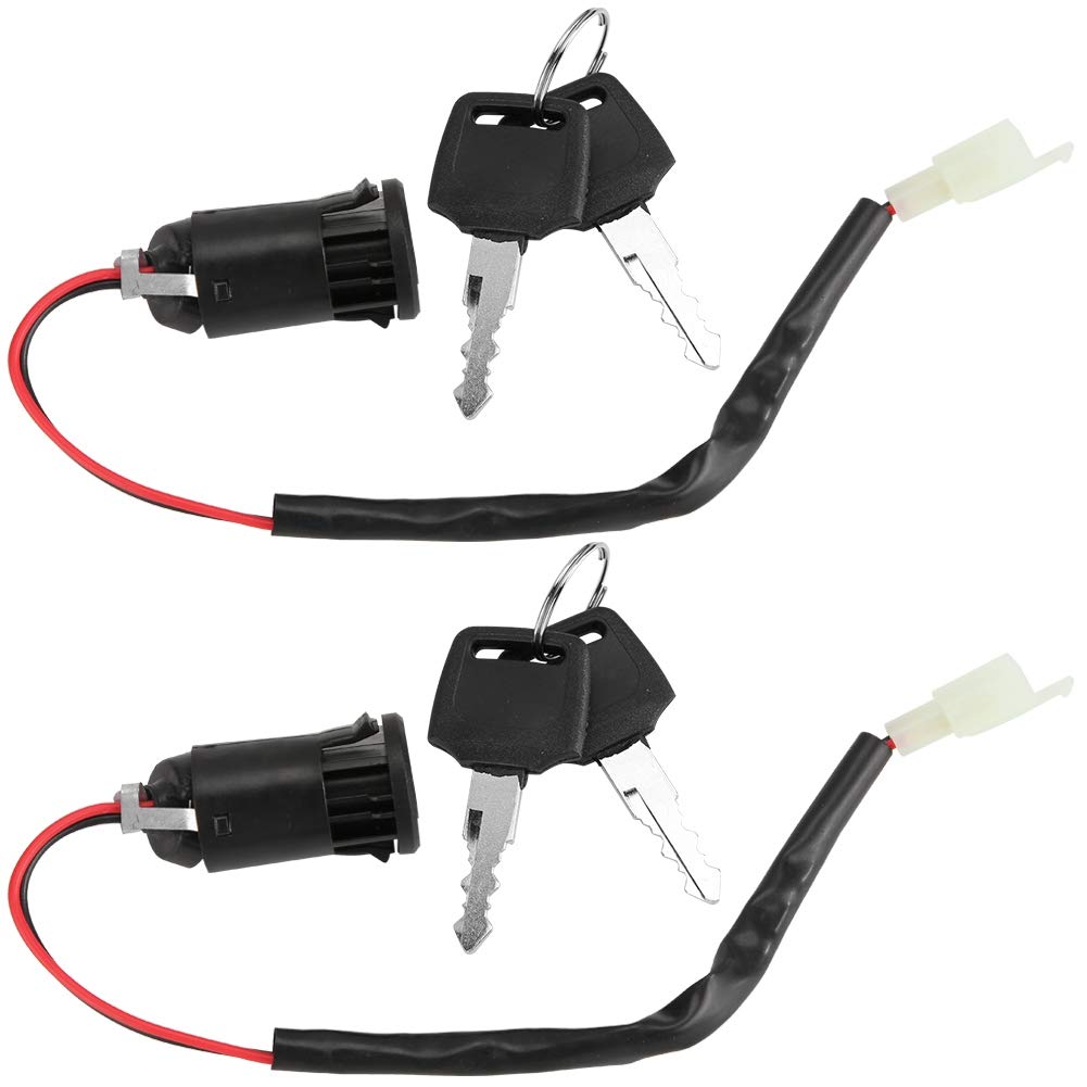 SOONHUA 2-Pack Universal Ignition Switch Lock & Key Set - Compatible with Bikes, Tricycles, and Electric Scooters - Durable Replacement Accessories - Perfect for Motorcycle Repair, Scooter Maintenance, and Vehicle Security Upgrades