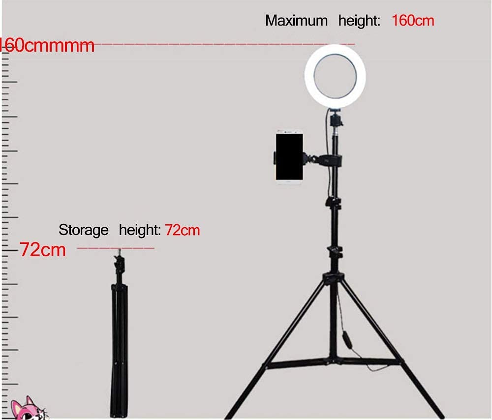 Professional NZDY LED Selfie Ring Light with Tripod Stand & Phone Holder - Dimmable Beauty Lighting for Live Streaming, Makeup, YouTube Videos, TikTok & Photography - Perfect for Home Studio, Vlogging & Content Creation