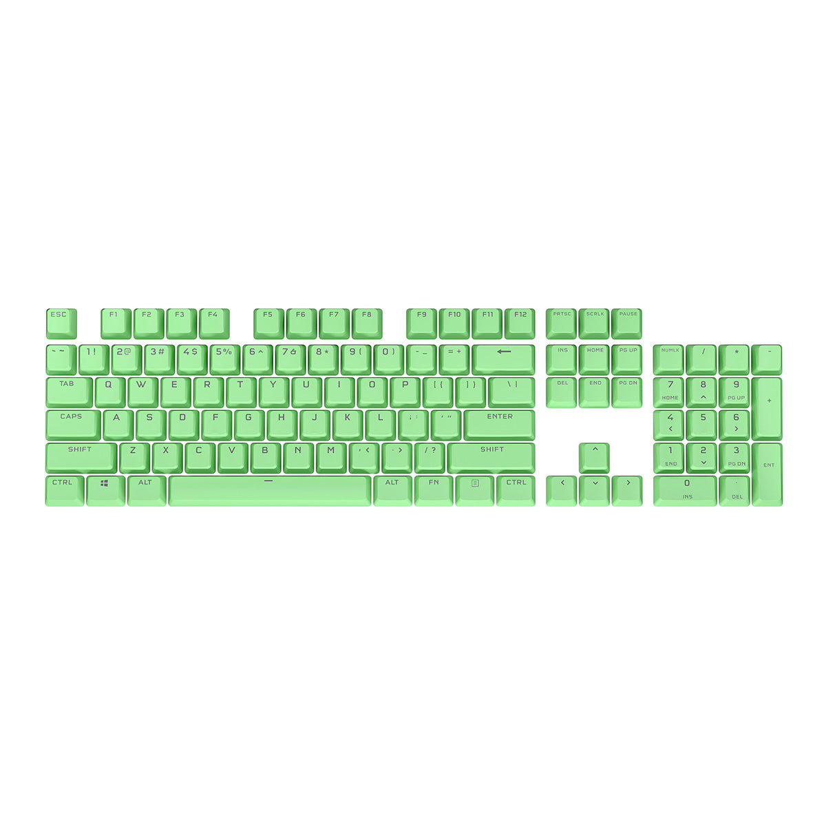 Corsair PBT Double Shot Pro Keycap Mod Kit - Standard Bottom Row Mint Green - Compatible with Corsair Keyboards for Gaming & Typing