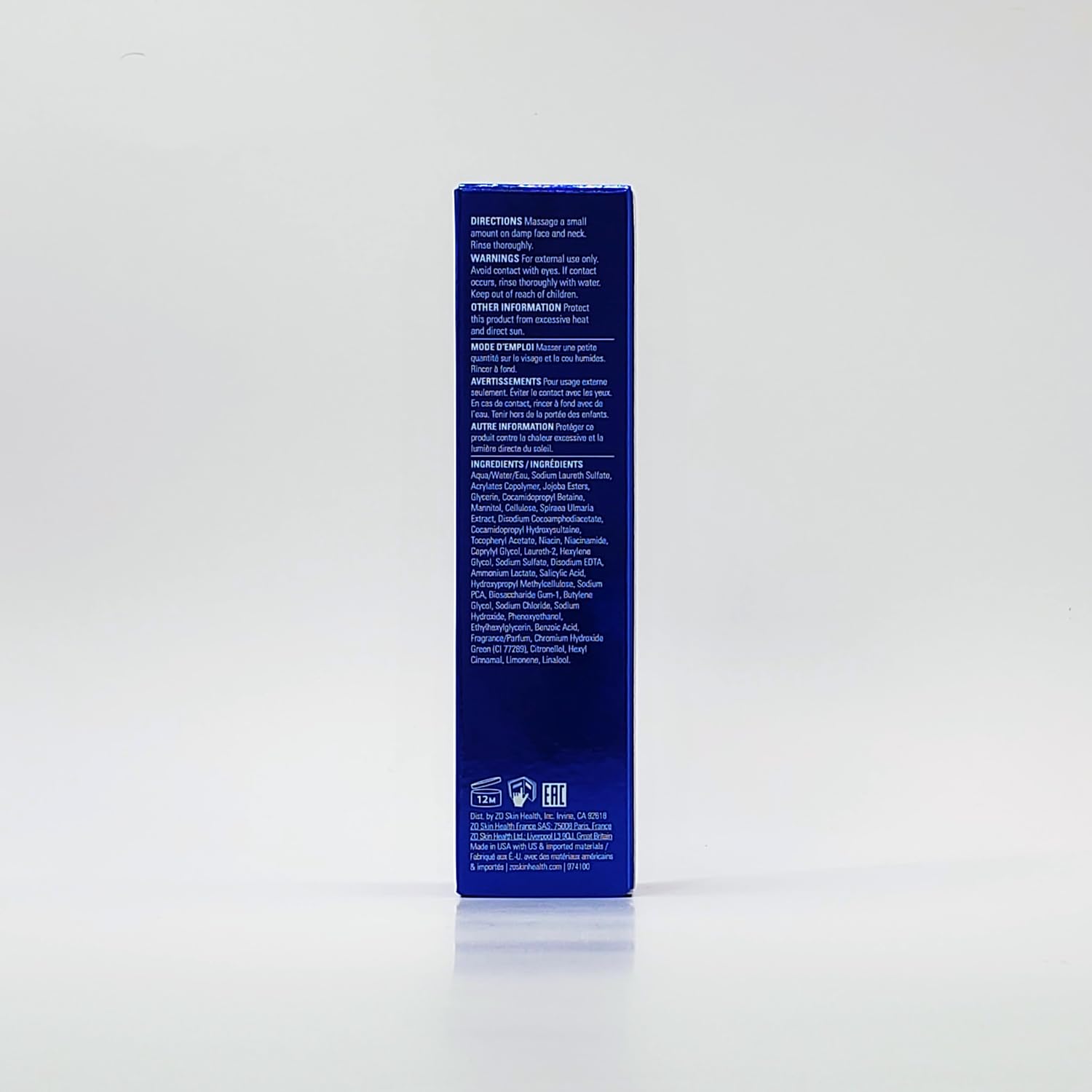 ZO SKIN HEALTH Exfoliating Cleanser Travel Size - Purifying Gel Facial Cleanser for Sensitive Skin (60ml / 2 Fl Oz) | Gentle Exfoliation & Deep Cleansing for Travel, Gym & On-The-Go Skincare