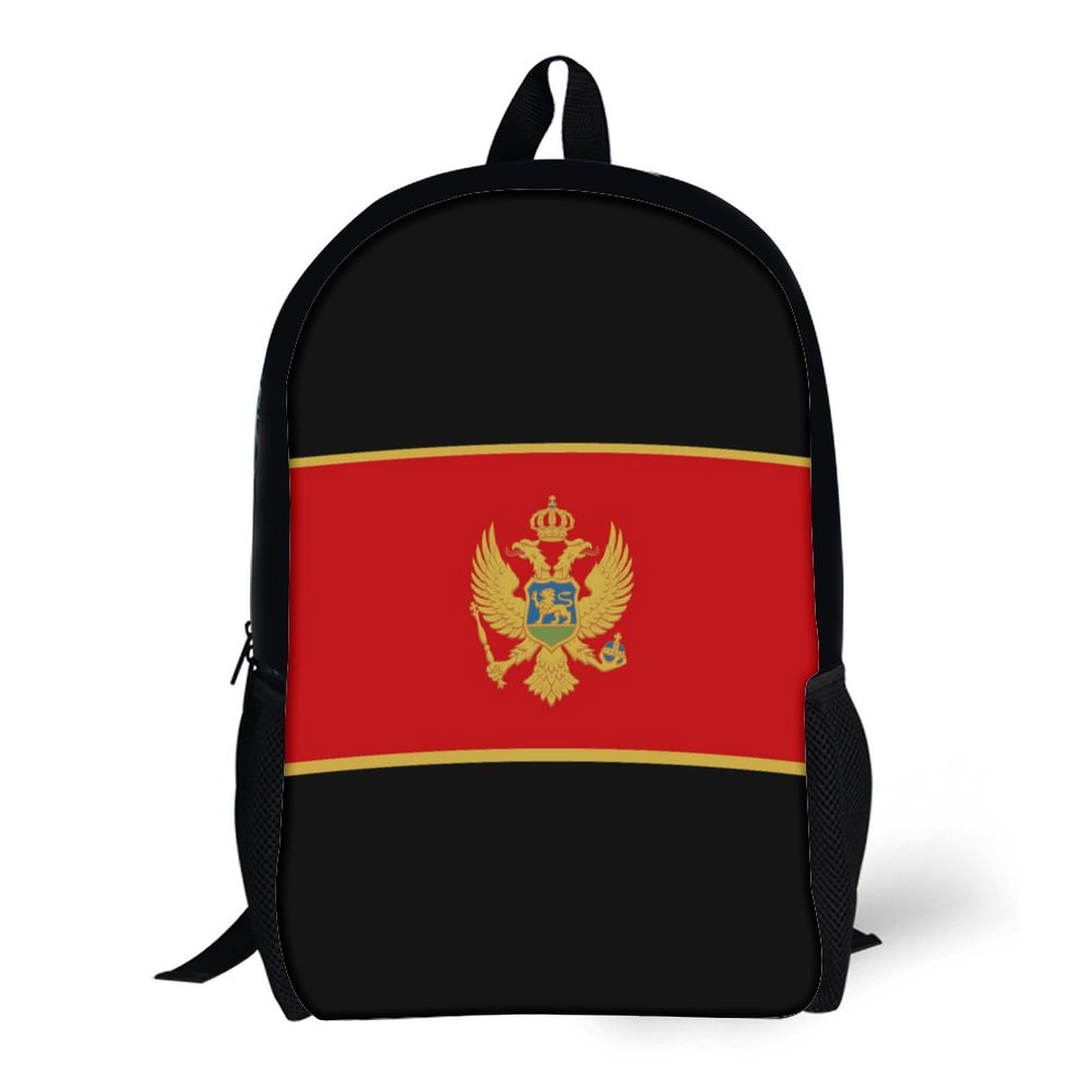 IOEDTHBJ 17 Inch Laptop Backpack for Men & Women - 3D Printed Monte Flag Design School & Travel Computer Bag - Perfect for Work, College & Daily Commute