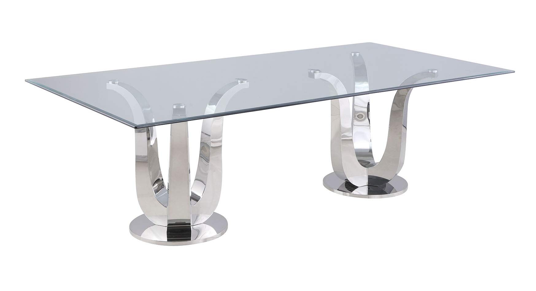Amelia Silver Dining Table - Modern Elegance for Stylish Home Dining Rooms