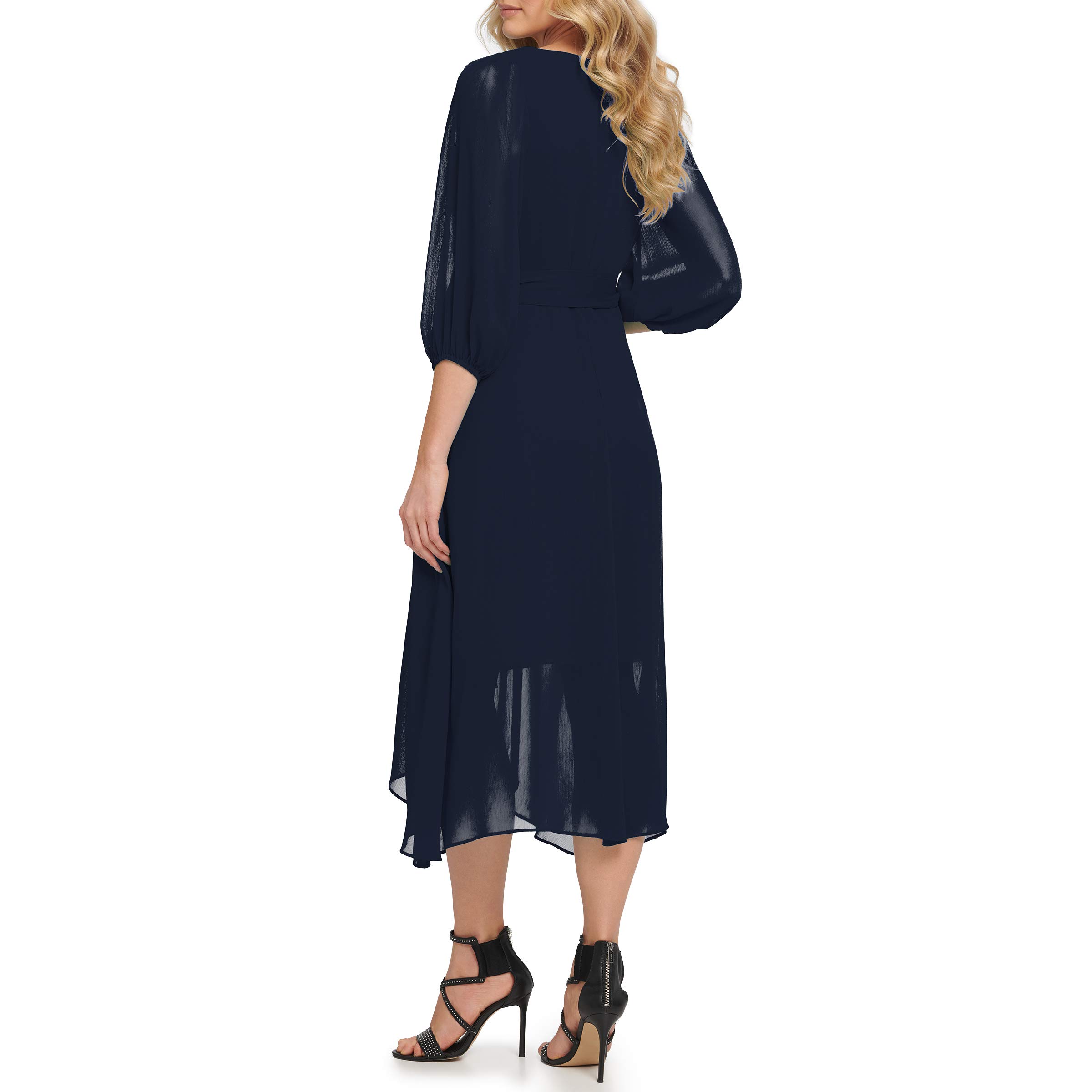 DKNY Women's Pleated Wrap Dress - Office & Party Wear