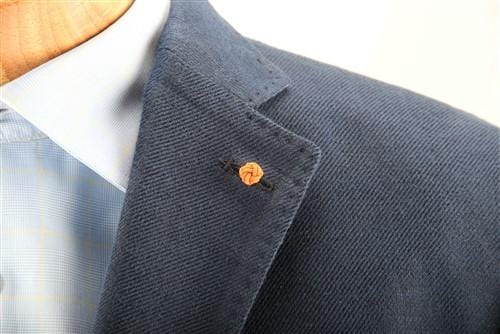 Premium Crown Lapel Pin - Elegant Dickie Blue & Tiqui Orange Design - Perfect for Suits, Blazers, and Formal Events