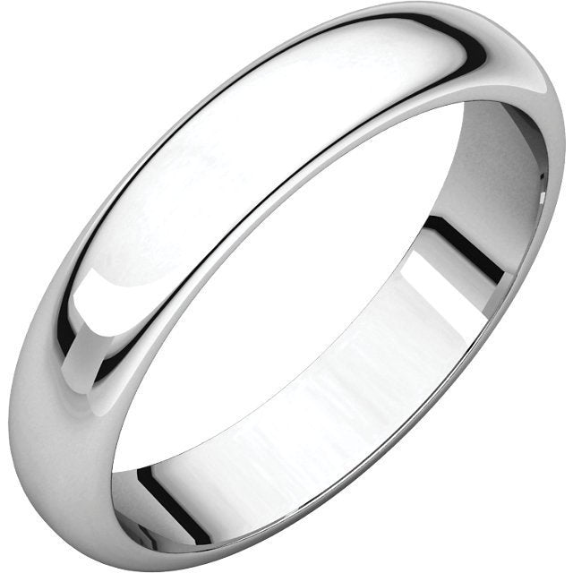 14K Gold 4mm Half Round Wedding Band for Women - Elegant & Timeless Bridal Ring for Engagement, Anniversary & Special Occasions