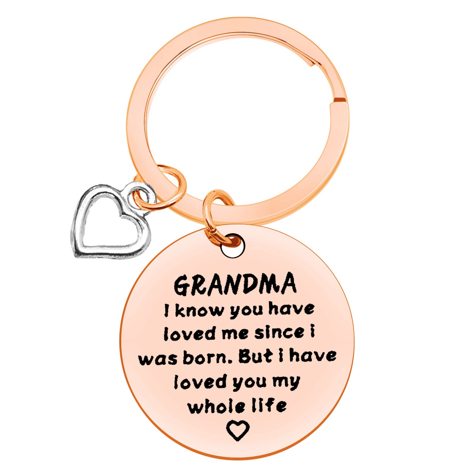 Personalized Grandma Keychain - Christmas, Birthday & Mother's Day Gift Idea for Grandma, Nanny - Thoughtful Grandmother Gift from Grandchildren - Perfect for Key Rings, Handbags & Memory Keepsakes