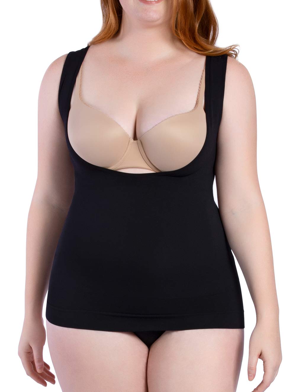 Shapewear for Women - CURVEEZ Open Bust Compression Tank Top | Slimming Fajas Reductoras | Perfect for Workouts, Postpartum & Everyday Wear