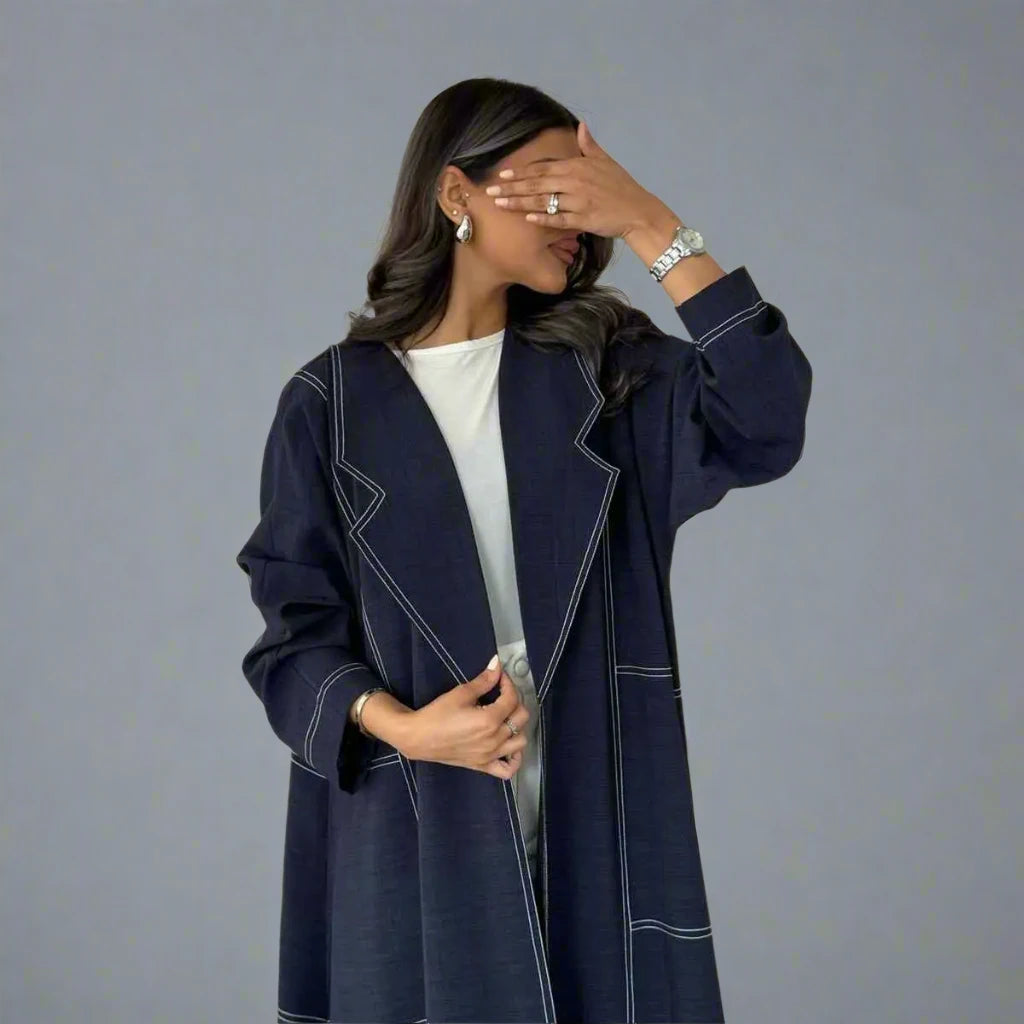 Elegant Modest Fashion Cardigan Open Abaya Dress #24123 - Perfect for Ramadan, Eid, Prayer & Special Occasions