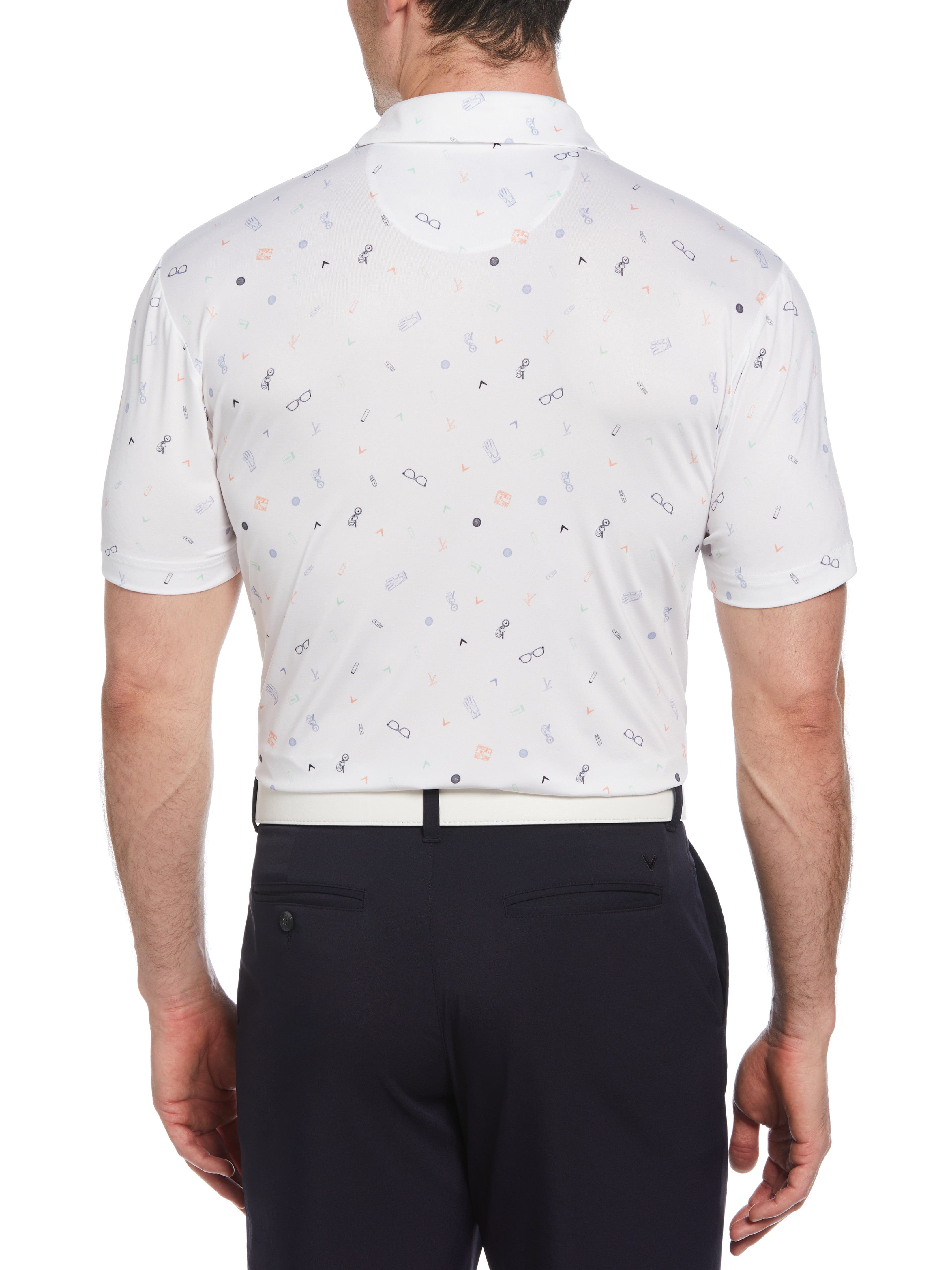 Men's Golf Polo Shirt with Essentials Print - Comfortable & Stylish for Golfing, Casual Wear & Outdoor Activities