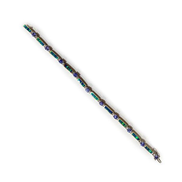 14K Yellow Gold Tanzanite Bracelet for Women | Elegant Tanzanite Gemstone Jewelry Gift for Birthday, Anniversary & Special Occasions