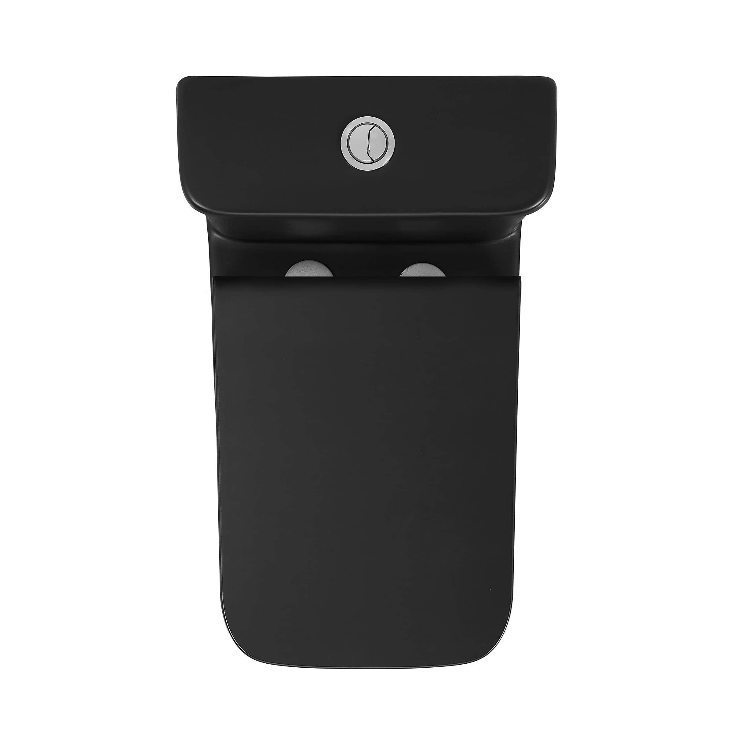Swiss Madison SM-1T256 Carre Modern One-Piece Toilet - Square Dual Flush 1.1/1.6 GPF Water Efficient - Matte Black Bathroom Toilet for Contemporary Homes & Luxury Apartments
