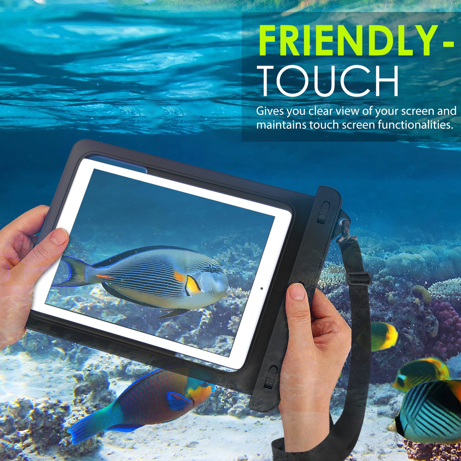 Waterproof Tablet Case - Universal Dry Bag Pouch for iPad Mini 6/5/4/3/2, iPad 9/9.7, iPad Pro 9.7, iPad Air 5/3/2, Samsung Galaxy Tab S4/S3/S2/Tab A 9.7, Note 8, Tab E 9.6 - Perfect for Beach, Pool, Boat & Outdoor Adventures