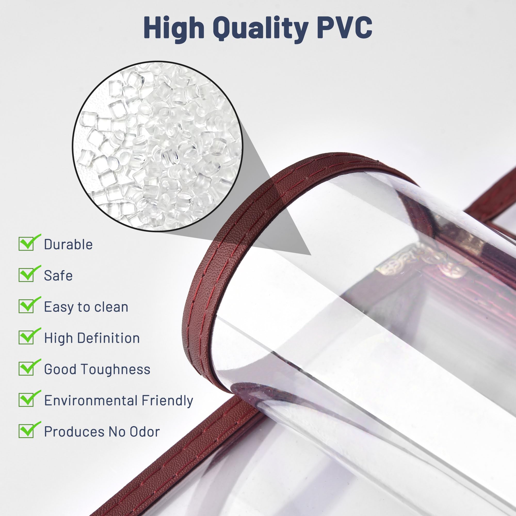 30 Pack WeChef 3-Page 6-View Menu Covers with Double Stitch Trim - Fits 8.5x11 Paper - Transparent Burgundy for Restaurants, Cafes & Food Service Businesses - Perfect for Daily Specials, Drink Lists & Seasonal Menus