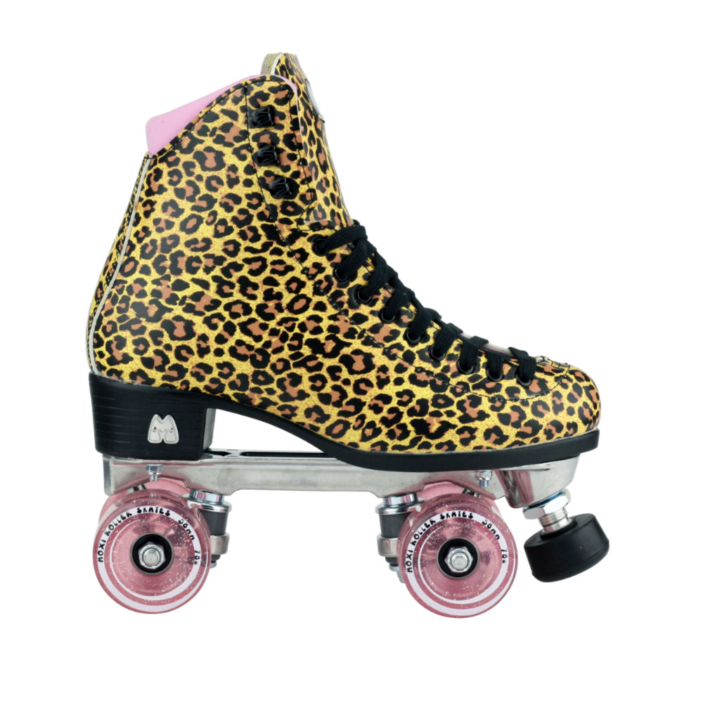 Moxi Jungle Leopard Roller Skates - Women's Outdoor & Indoor Quad Skates for Fitness, Rink & Street Skating - Perfect for Beginners & Advanced Skaters