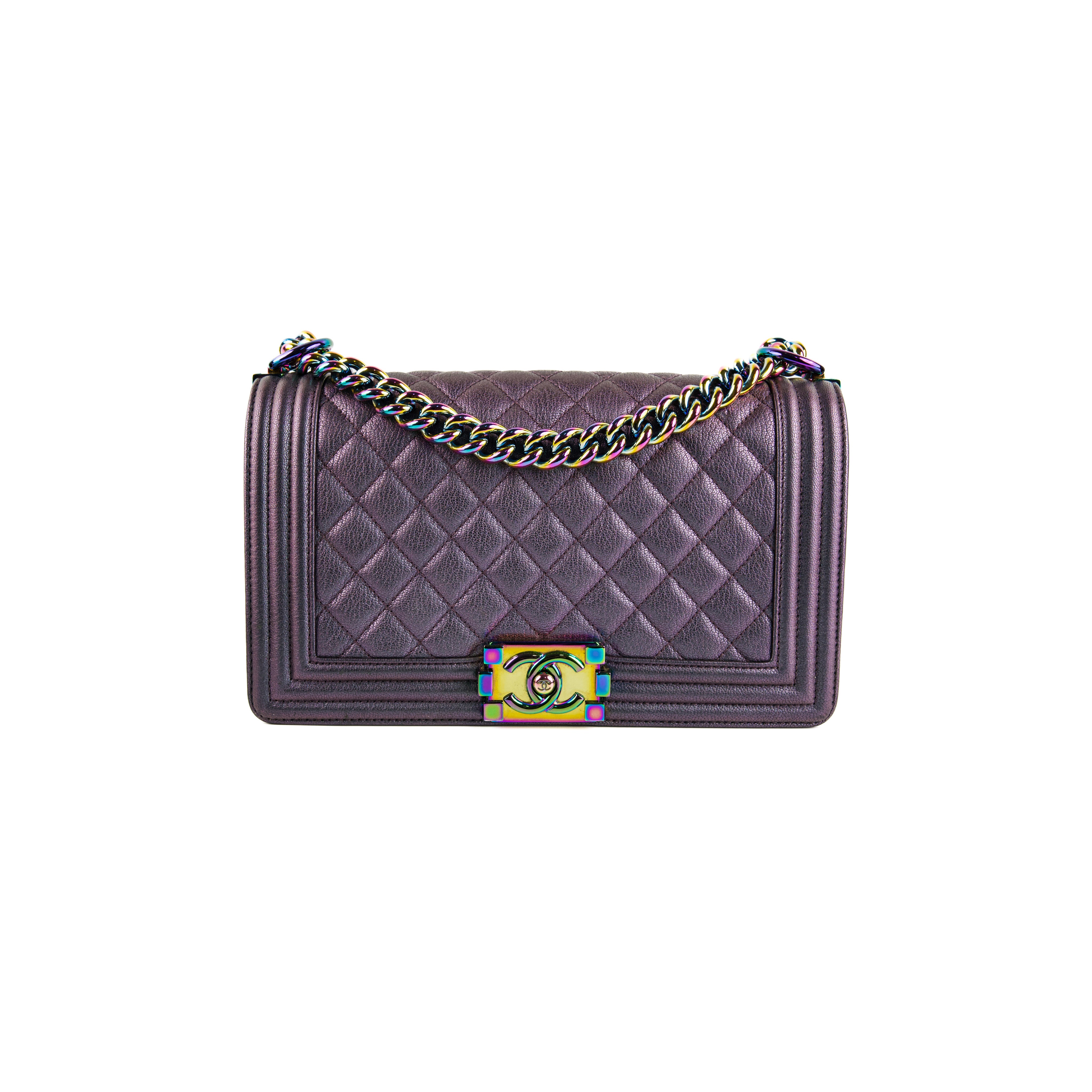 Chanel Old Medium Boy Bag in Mermaid Color - Luxury Designer Handbag for Women | Perfect for Evening Parties, Weddings & Special Occasions