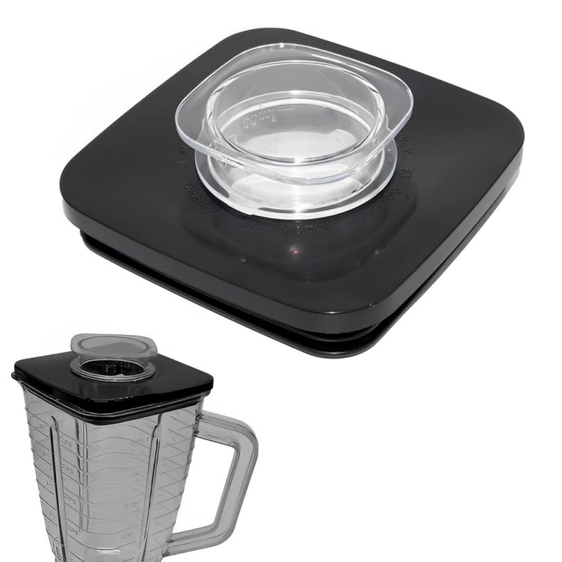 TQEONKL Replacement Blender Lid and Center Cap - Compatible with Oster Blenders | Durable Square Blender Cover for Smoothies, Shakes & Food Prep