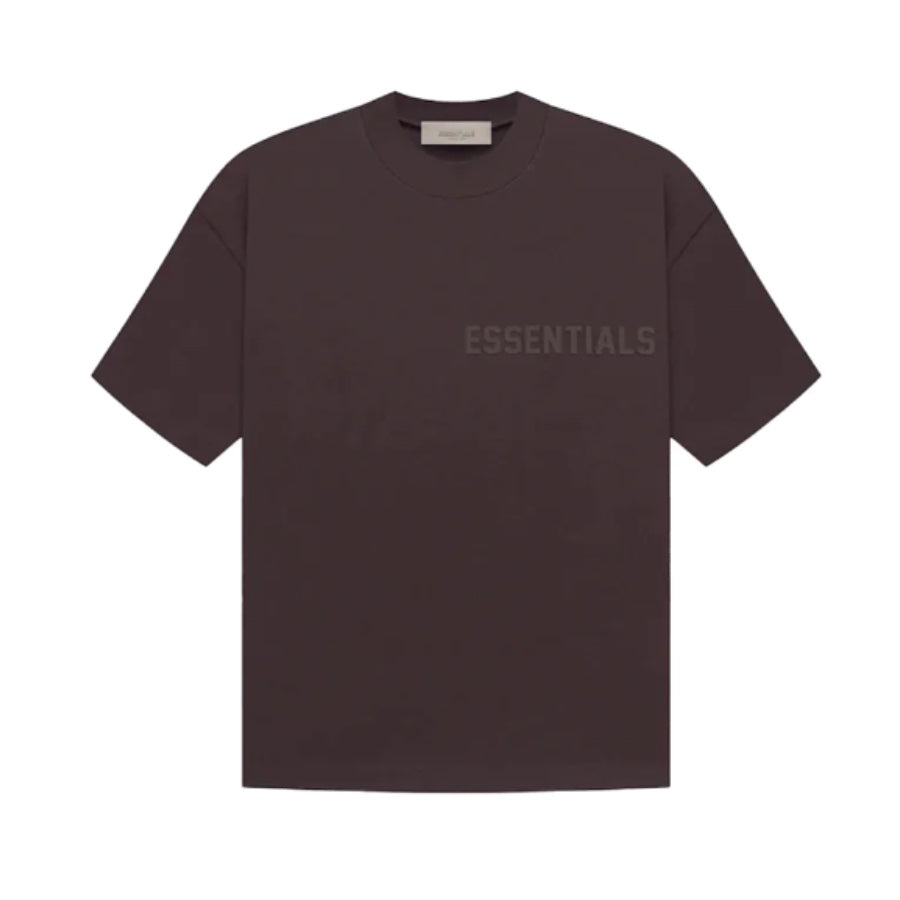 Fear of God Essentials T-Shirt for Men - Soft Cotton Crewneck Tee in Plum Color - Casual Streetwear for Everyday Wear & Layering
