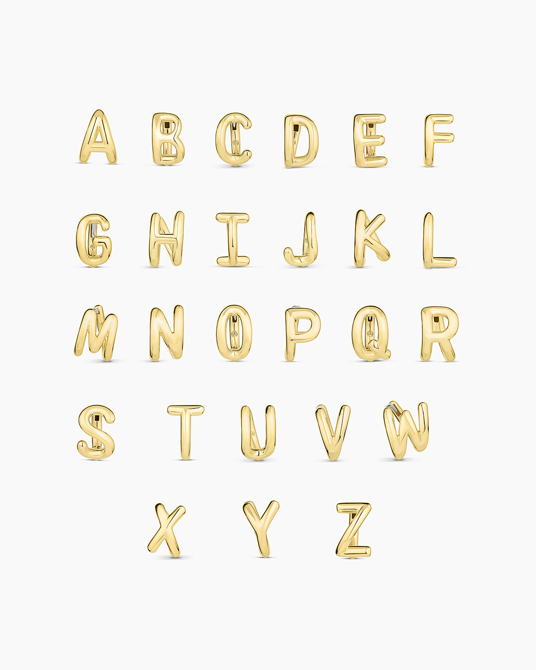Alphabet Single Huggie Earrings - Gold Plated Initial Letter Studs for Women - Perfect for Everyday Wear, Gifts & Special Occasions