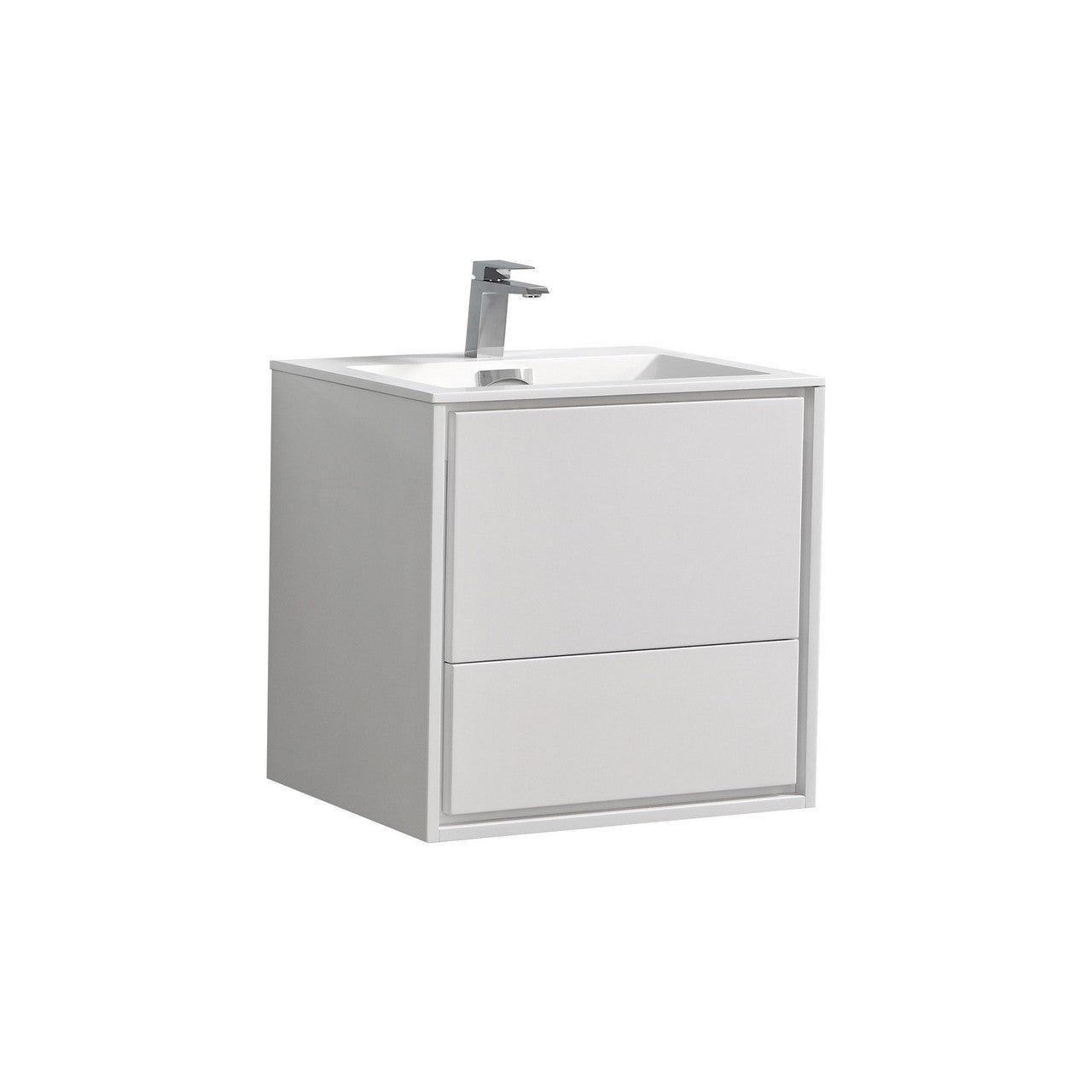 KubeBath 24 Inch Modern Wall Mount Bathroom Vanity - Sleek Design with Multiple Color Options | Perfect for Small Bathrooms, Powder Rooms & Contemporary Home Decor