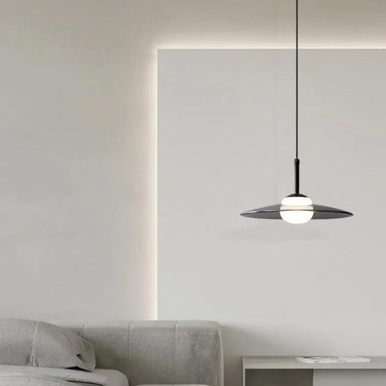 Modern Spherical Pendant Light for Bedroom - Stylish Glass Hanging Lamp with Adjustable Cord - Perfect for Dressing Room, Walk-in Closet and Bedside Lighting