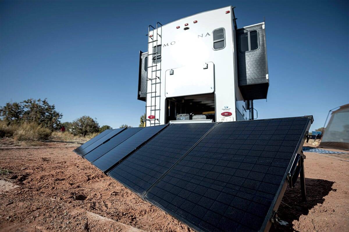100W 24V Portable Solar Panel by Lion Energy - Lightweight Foldable Solar Charger for Camping, RV, Boating & Emergency Power Supply