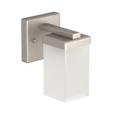 90 Degree 1 Globe Light Sconce Brushed Nickel Wall Mount - YB8861BN by Moen - Perfect for Bathroom Vanity, Hallway, or Bedroom Lighting