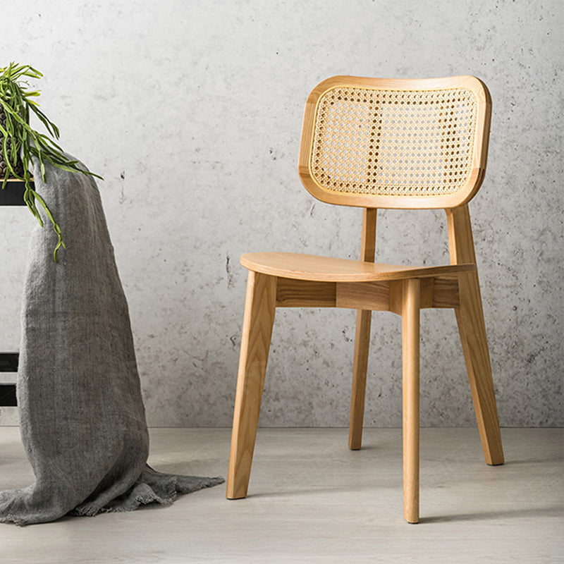 Japanese Style Rattan Dining Chair - Walnut, Cherry, Natural Black - Handcrafted Wicker Chair for Kitchen, Dining Room & Patio - Malia RITZ Nippon Collection