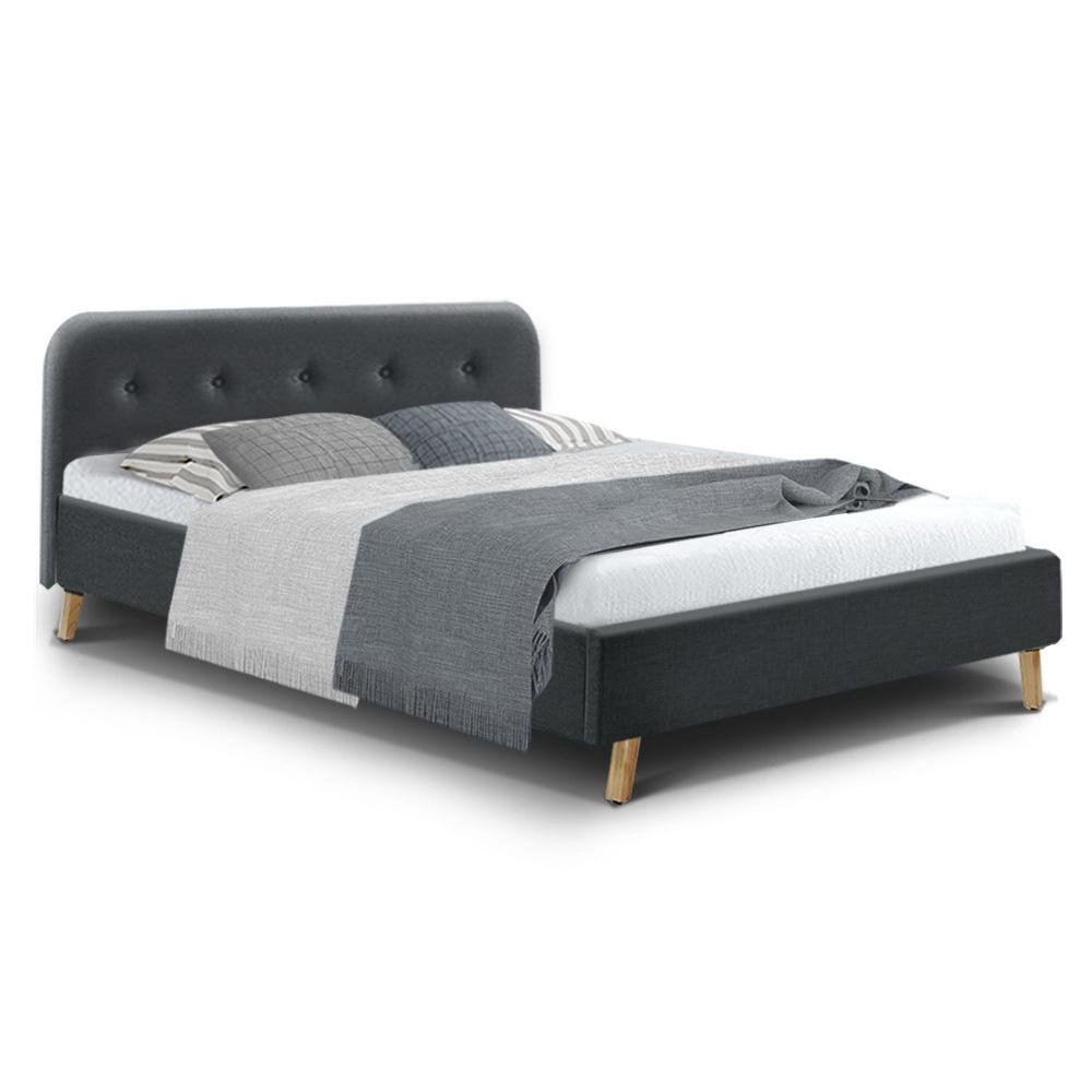 Tarcoola Medium Firm Bonnell Spring Mattress - Charcoal & Gray Double Package for Bedroom Comfort & Support | Perfect for Guest Rooms, Dorms & Apartments