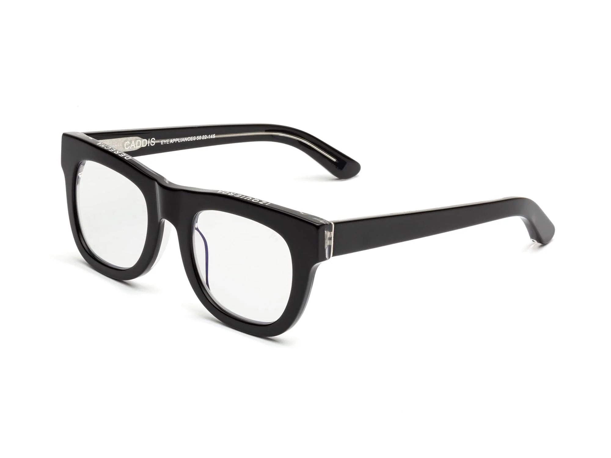 Caddis D28 Compact Reading Glasses with Thick Glossy Black Frame - Lightweight & Stylish for Reading, Computer Use, and Close Work