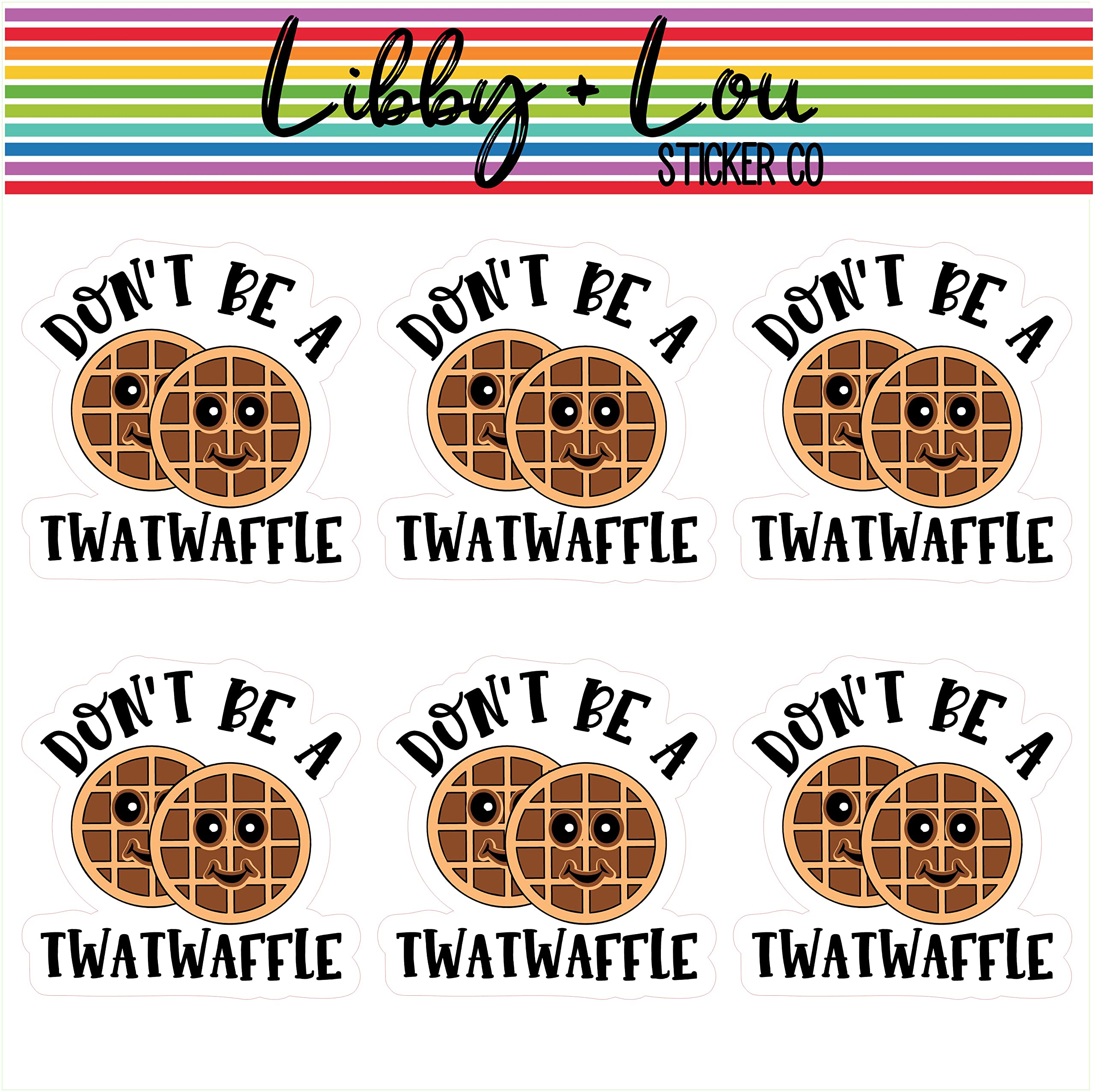 Waffles Planner Stickers - Cute & Colorful Planner Stickers for Bullet Journals, Scrapbooking & DIY Crafts by Libby and Lou Sticker Co | Perfect for Daily Planning, School Organizing & Creative Projects