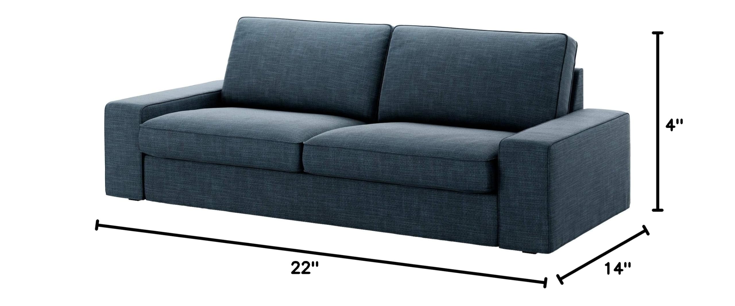 Kivik Sofa Slipcover - Original Hillared Dark Blue Replacement Cover | Durable & Easy to Install | Perfect for Living Room, Home Theater & Office Use