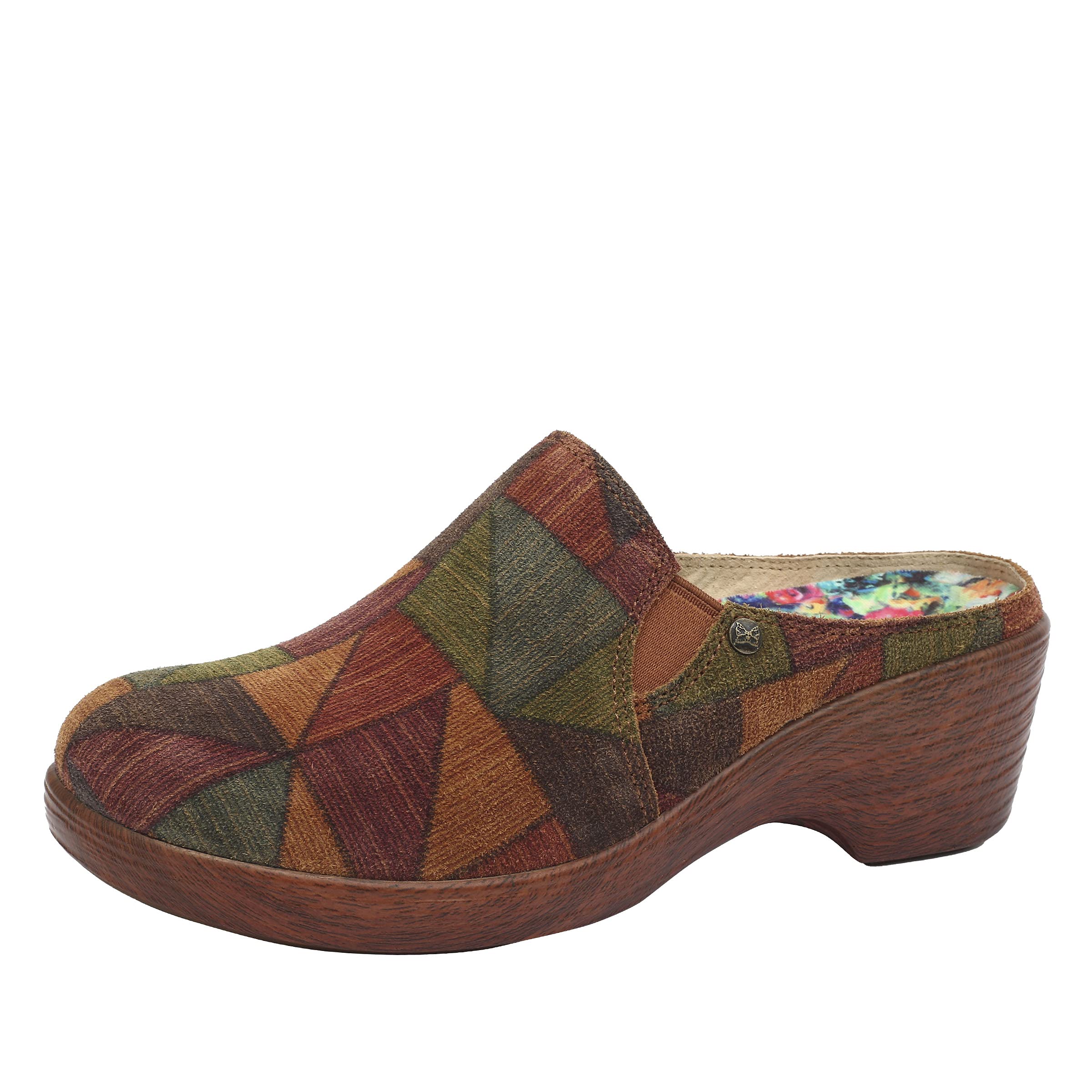 Alegria Women's Sereniti Leather Clog - Comfortable Slip-On Shoes for Nurses, Teachers & Healthcare Workers