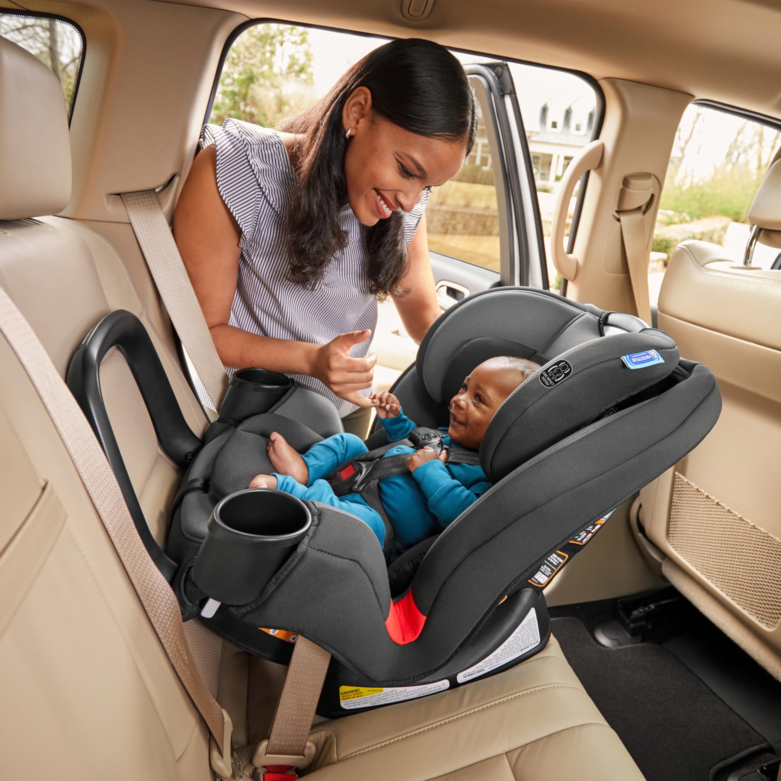 Graco TrioGrow SnugLock 3-in-1 Convertible Car Seat for Infants to Toddlers - Prescott Model | Safe & Comfortable for Travel, School Runs & Family Road Trips