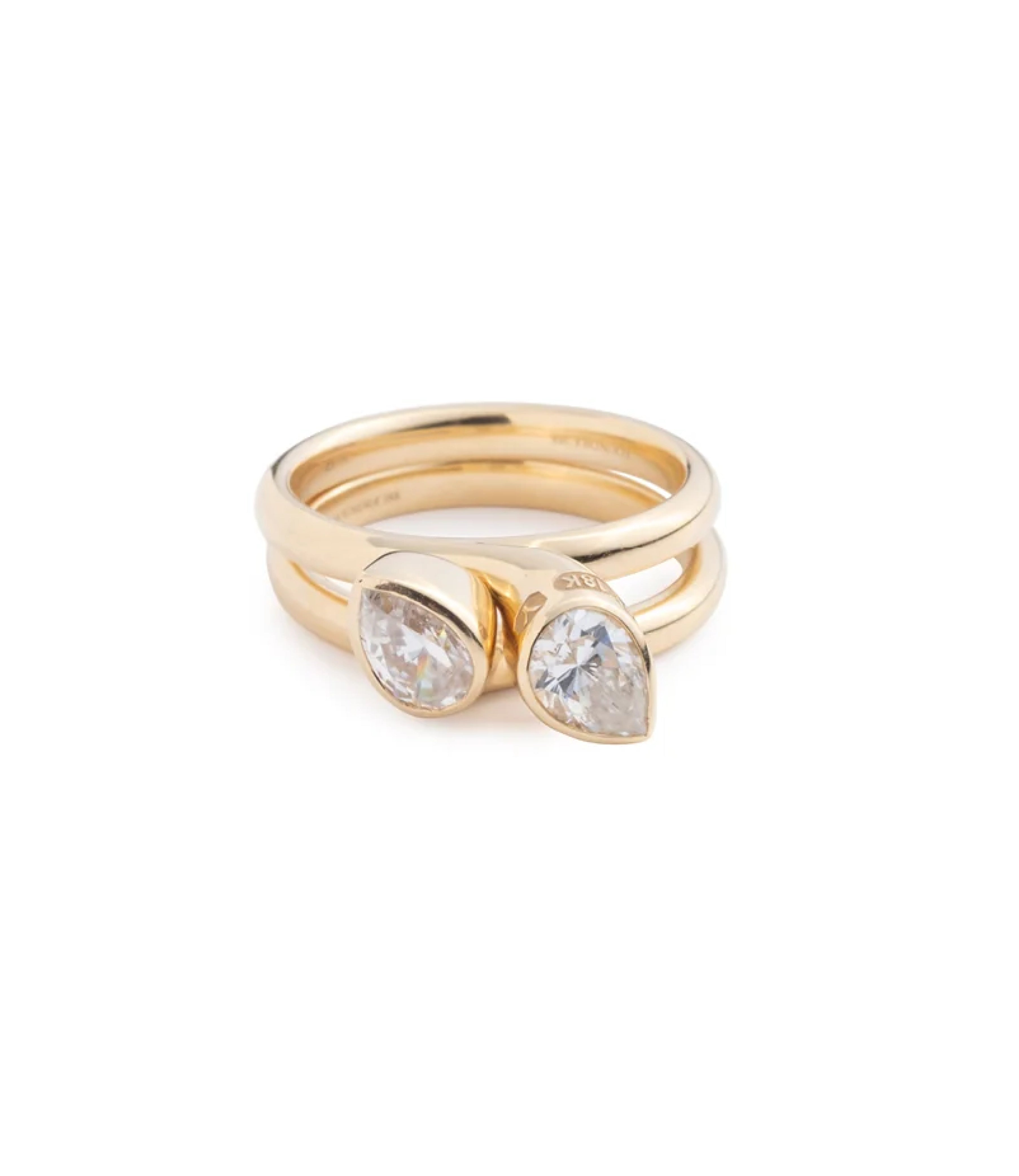2.5 Carat Diamond Bookend Ring Stack - Forever & Always Matching Wedding Band Set for Women - Perfect for Anniversary Gifts & Bridal Jewelry