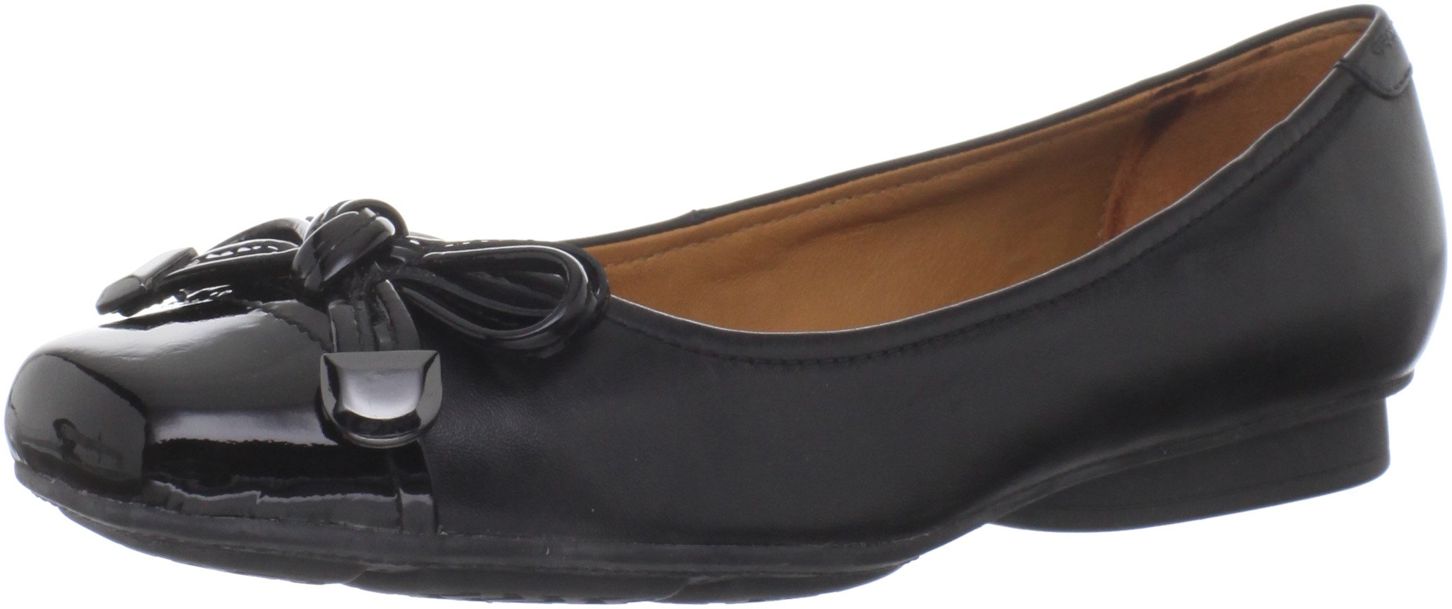 Geox Women's Stefany Ballerina Flats - Comfortable Leather Ballet Shoes for Work, Travel & Everyday Wear