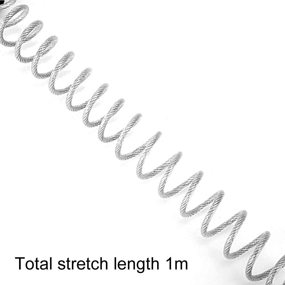 1m/3.3ft Stainless Steel Retractable Luggage Lock Cable - TSA Approved Travel Security Wire for Suitcases, Backpacks & Bags - Perfect for Airports, Hotels & Public Transport Safety