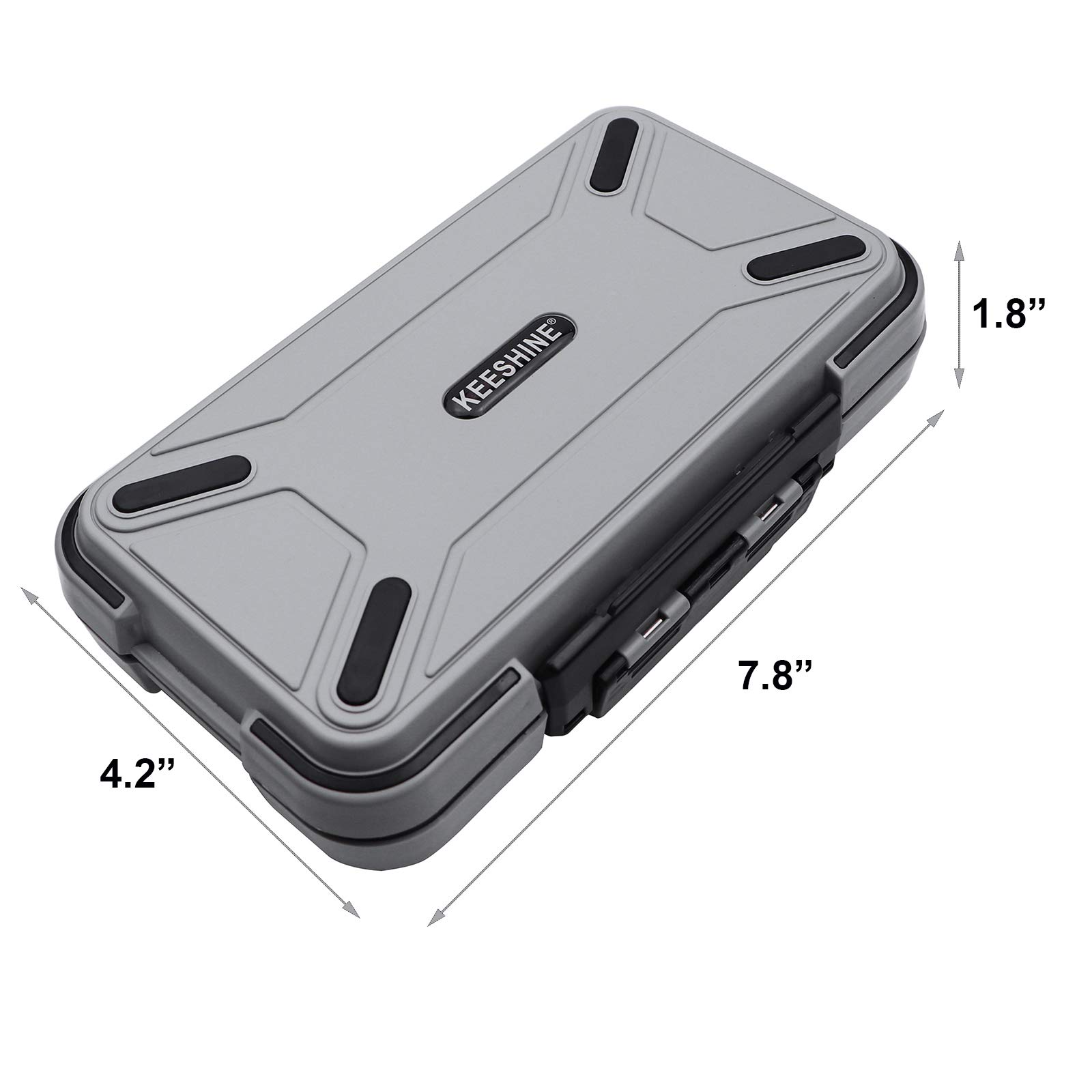 Fishing Tackle Box with Adjustable Dividers - Floating Storage Box for Fishing Lures, Hooks & Beads - Double-Sided Jewelry Organizer for Earrings & Tools - Perfect for Fishing Trips & Craft Storage