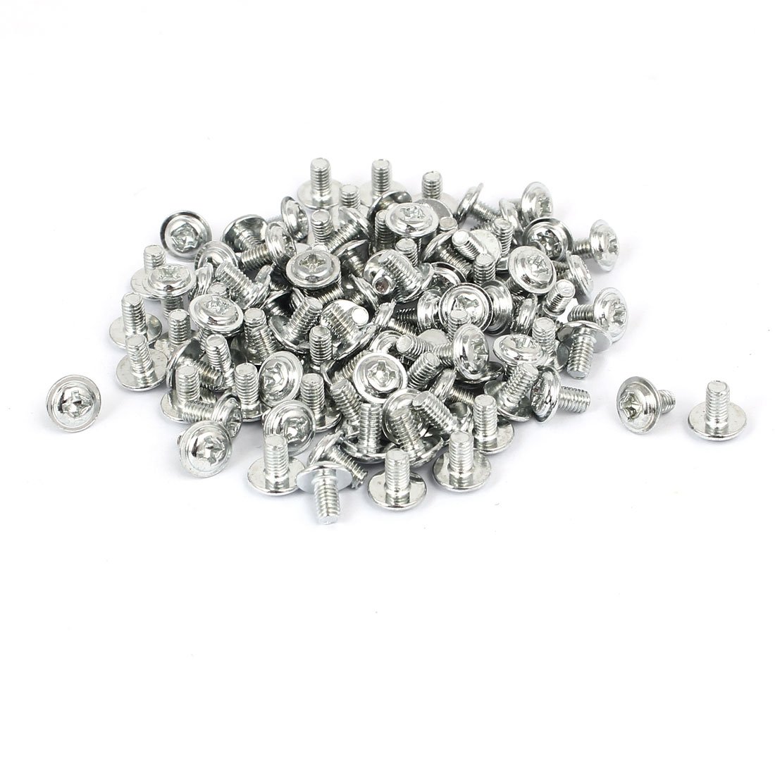 IIVVERR 100pcs Phillips Head Washer Motherboard Screws 3x5mm - Perfect for PC Case, Computer Builds & DIY Electronics Repairs